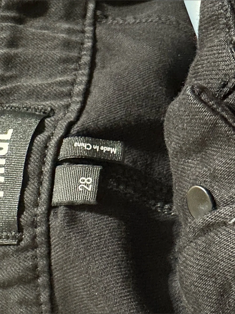Paige coated utility skirt size 28 black